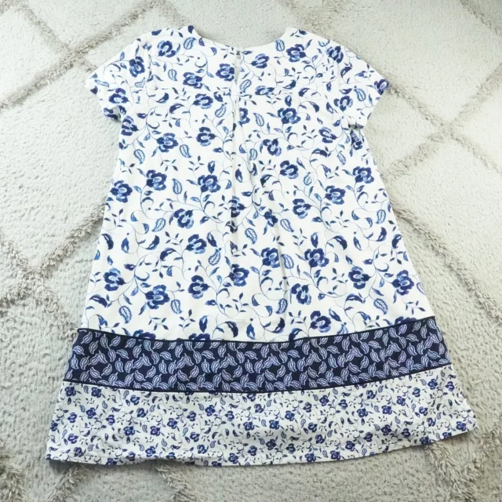 J.Jill Wearever Collection T-Shirt Dress Womens Petite Medium Floral Print - Picture 12 of 13